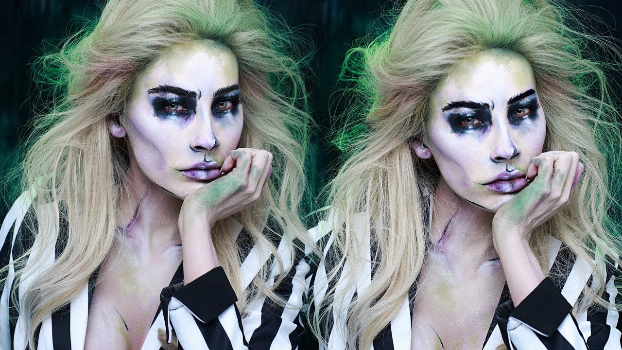 BEETLEJUICE HALLOWEEN MAKEUP | DESI PERKINS
