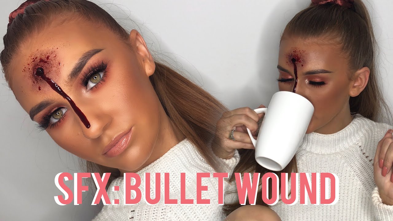 BULLET HOLE WOUND | HALLOWEEN MAKEUP | REBECCA CAPEL MAKEUP