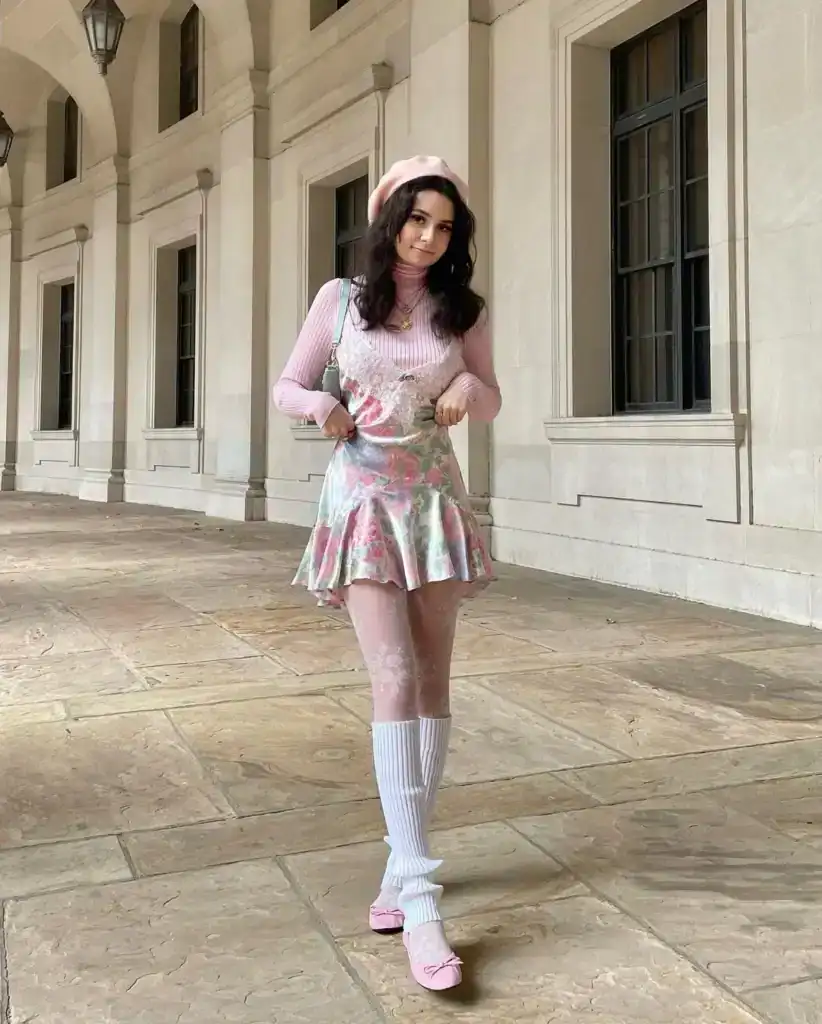 floral balletcore outfit
