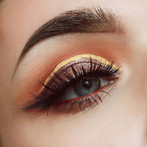 Warm Tone Eye Makeup for Fall Makeup Looks