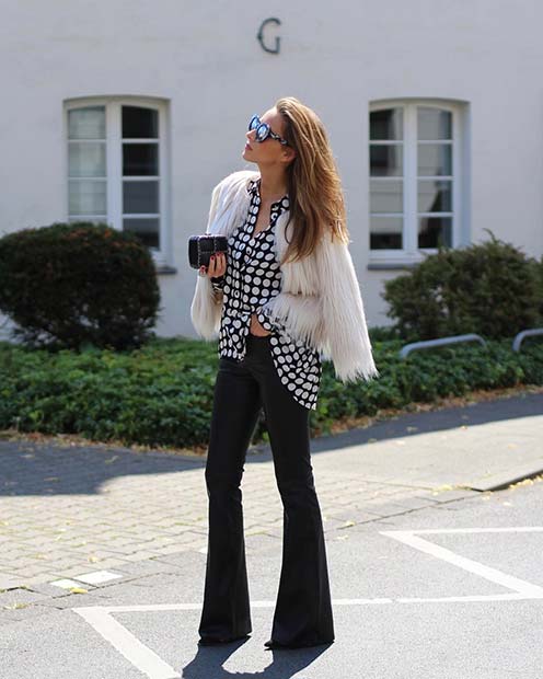 Flares and Faux Fur for Cute Outfits to Copy This Winter