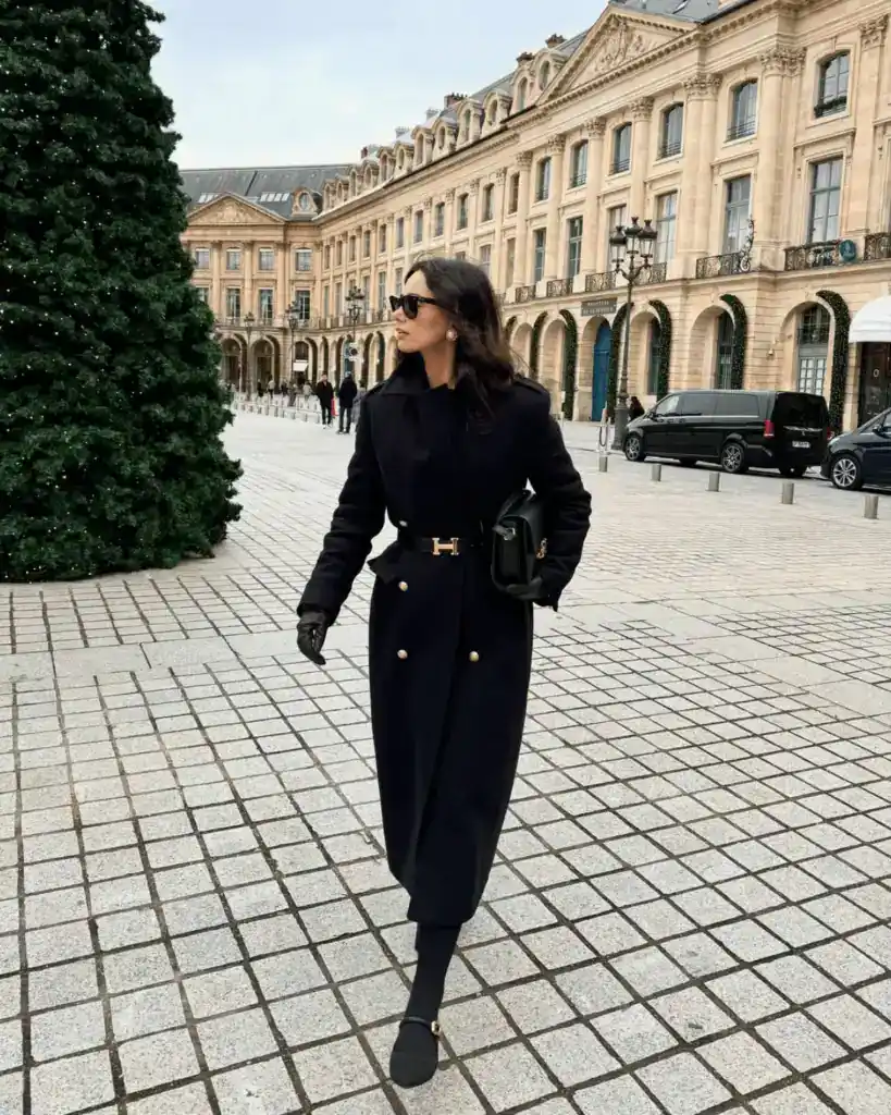 all black old money outfit