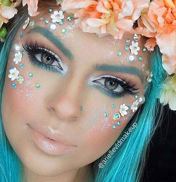 Flower Fairy Makeup for Cute Halloween Makeup Ideas