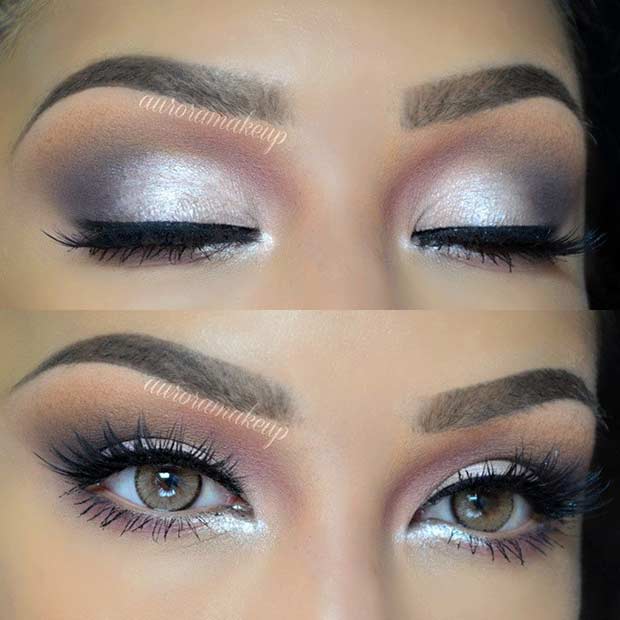 Silver Wedding Makeup Look