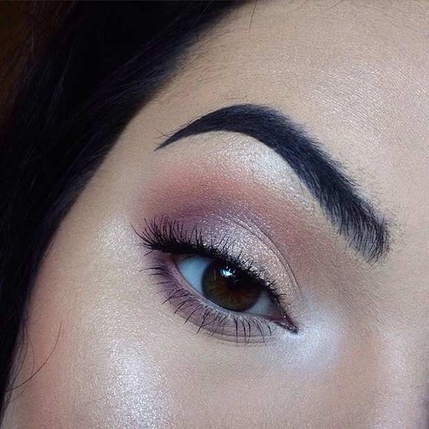 Soft Glittery Glam Eye Makeup Look for Brides