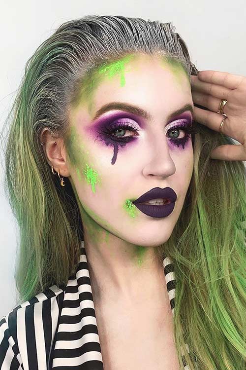 Beetlejuice Makeup Idea for Women