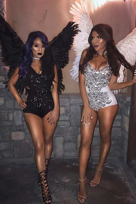 Dark and White Angels BFF Costume Idea