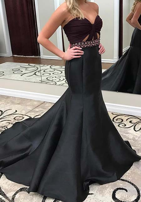 Black Mermaid Prom Dress
