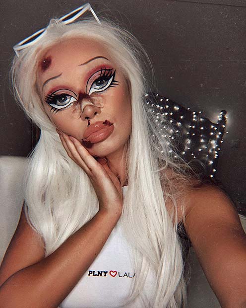 Bloody Doll Makeup Idea