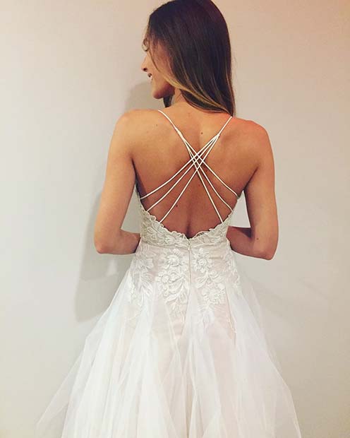 Criss-Cross Back Detail on Summer Wedding Dresses for Brides
