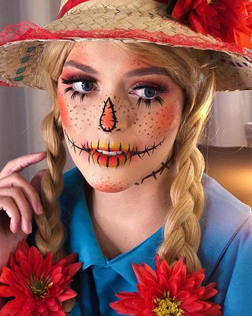 Bright and Pretty Scarecrow Idea