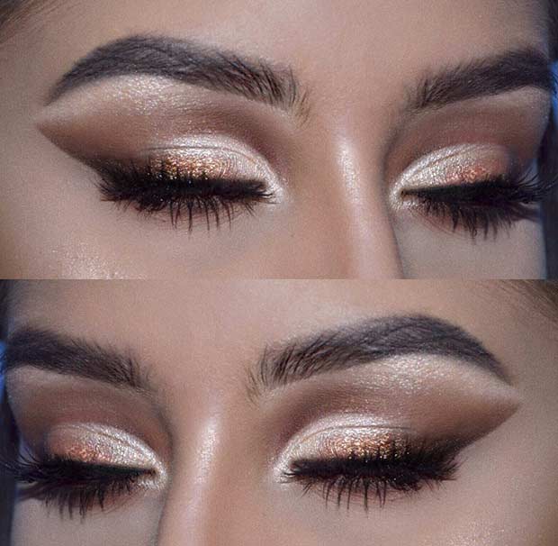 Bronze and Brown Eye Makeup Idea