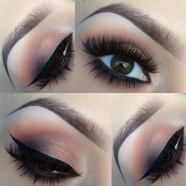Soft Brown Smokey Wedding Makeup Look
