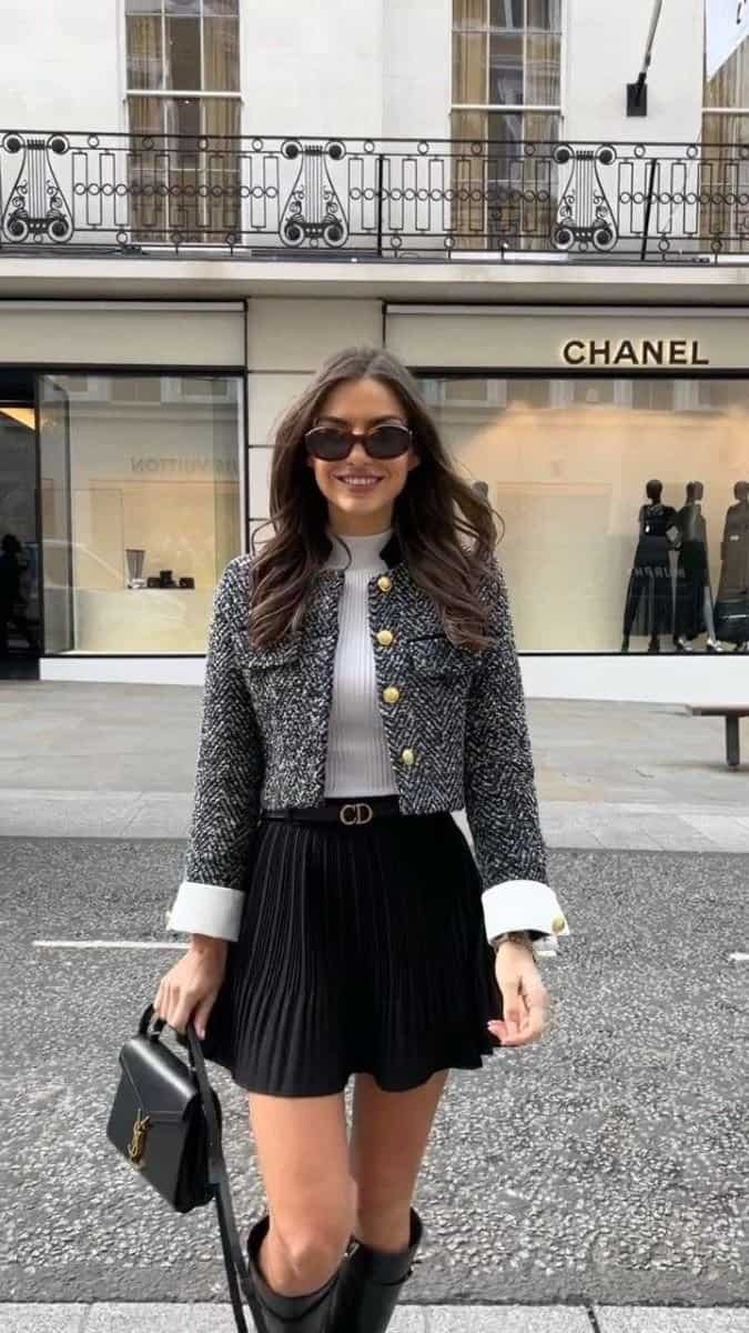 Chic Mini Skirt and Blazer