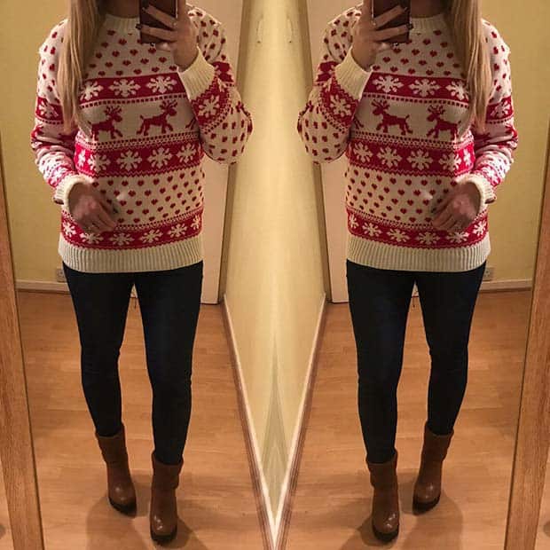Christmas Sweater and Jeans