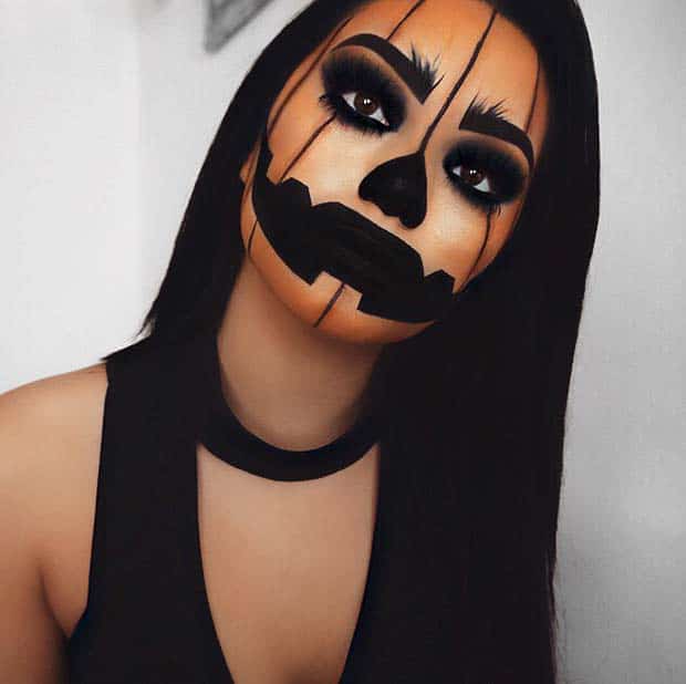 Simple Pumpkin Makeup