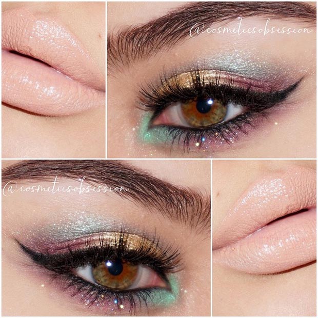 Warm Eye Makeup Look for Brown Eyes