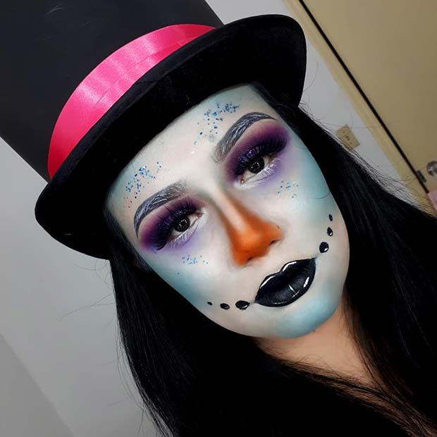 Creepy Snowman Makeup