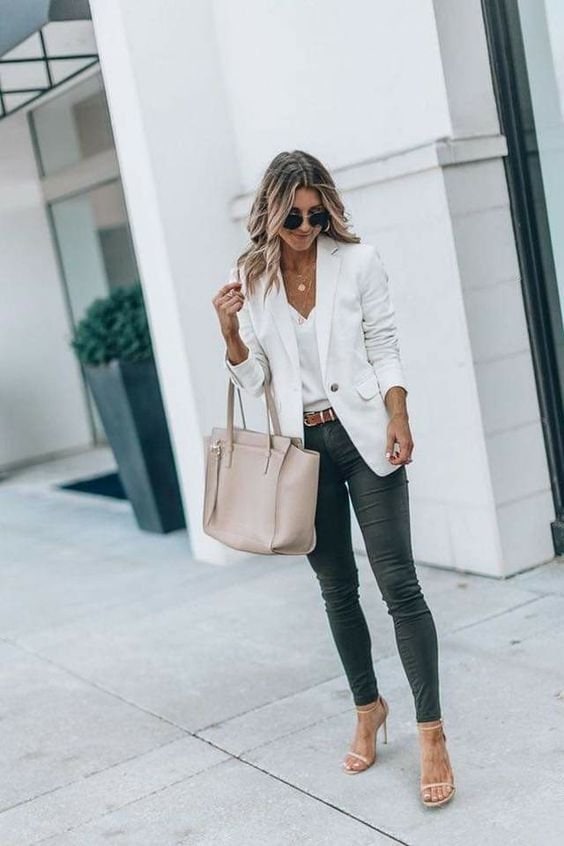 Crisp White Blazer Inspiration
