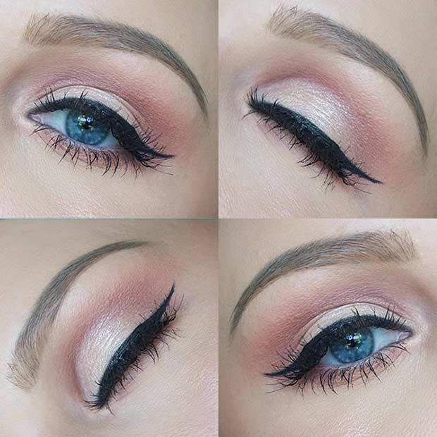 Pink Everyday Makeup Look for Blue Eyes
