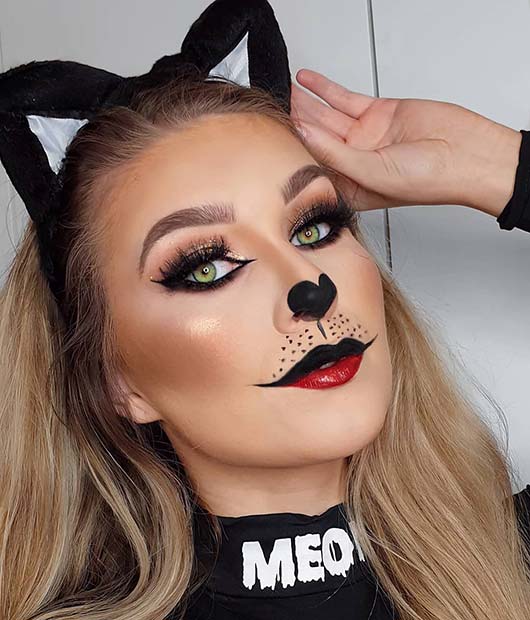 Cute and Classic Cat Makeup