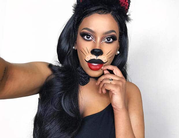 Cute Cat Halloween Makeup