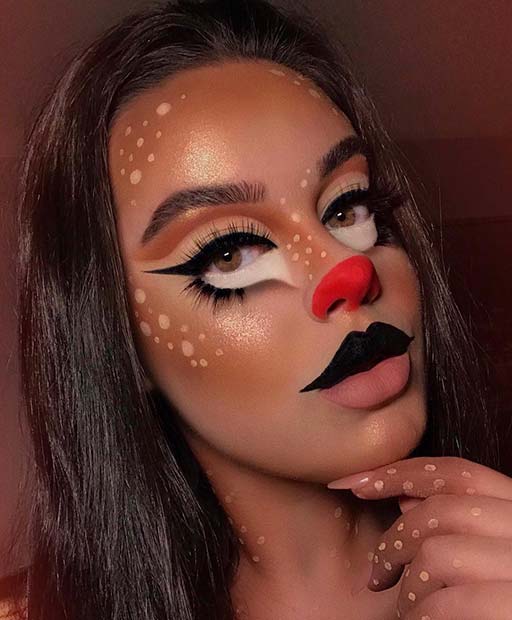 Cute Deer Halloween Makeup