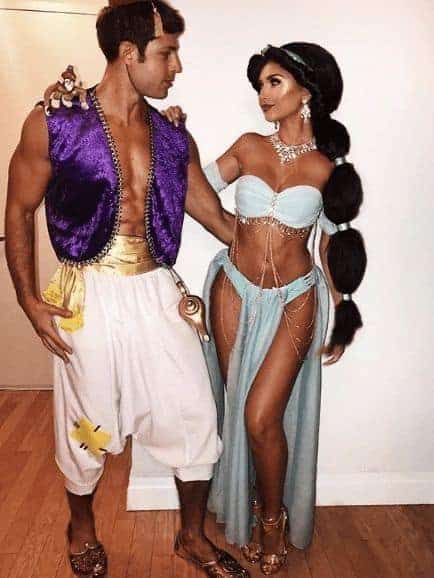 cute diy couple halloween costumes Jasmine and Aladdin