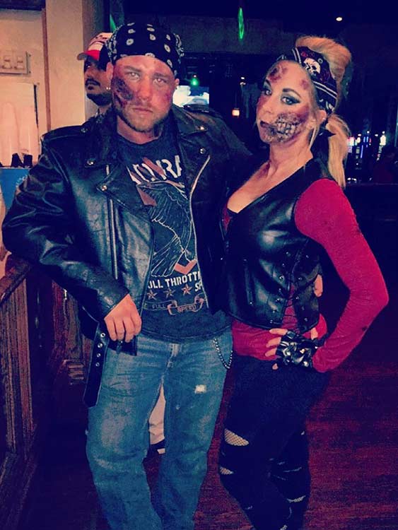 Zombie Biker Couple Halloween Costume Idea