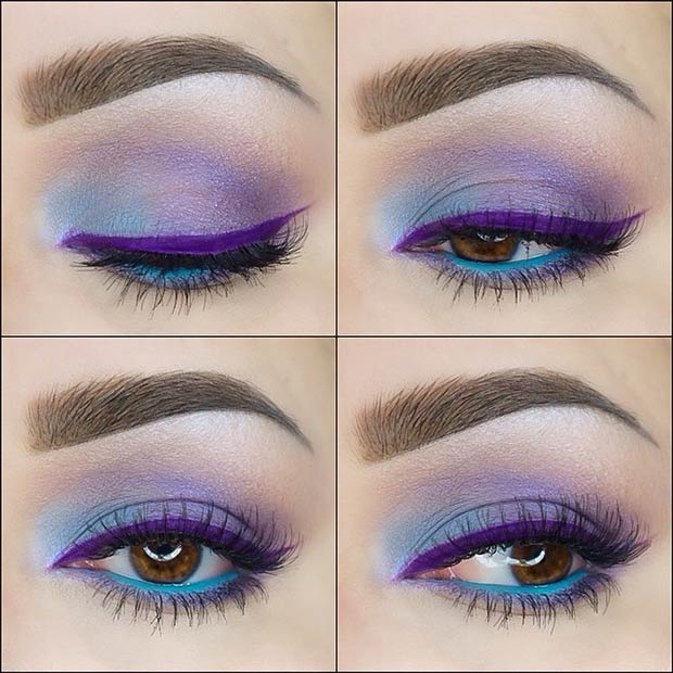 Purple Winged Eyeliner