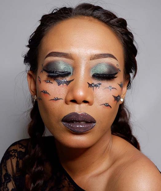 Dark Makeup with Bats