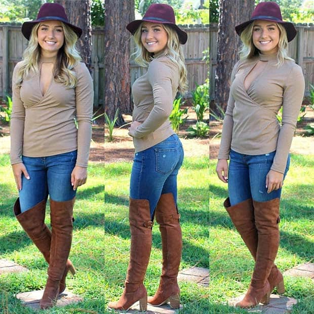 Thigh High Boots for Cute Fall 2017 Outfit Ideas