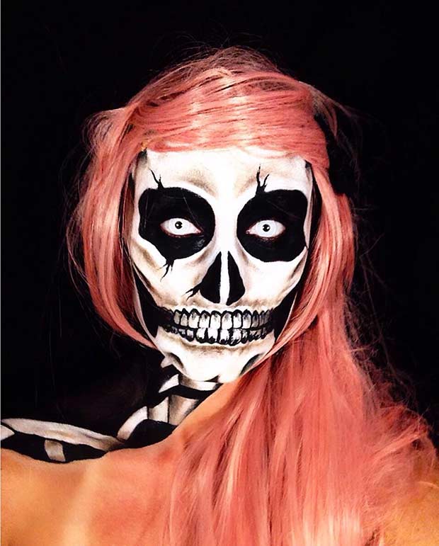 Scary Skeleton Makeup for Halloween