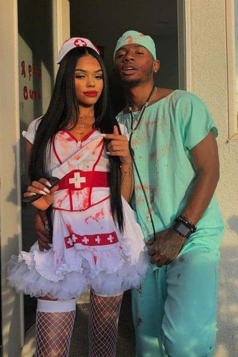 diy halloween ideas couples nurse and patient