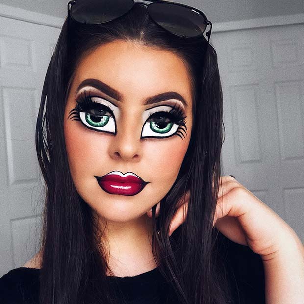 Doll Illusion Makeup Idea