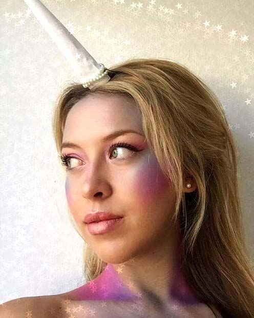 Cute Unicorn Makeup for Pretty Halloween Makeup Ideas