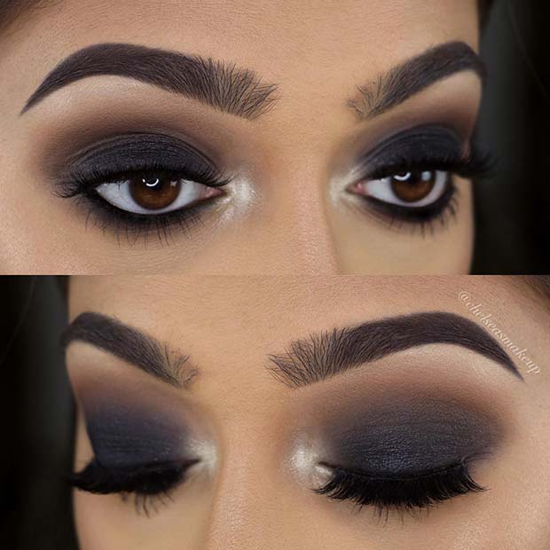 Edgy Smokey Black Eye Makeup