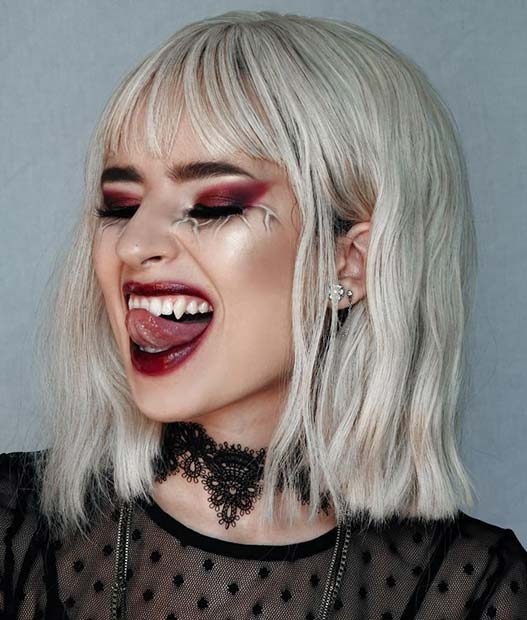Edgy Vampire Makeup with Veins