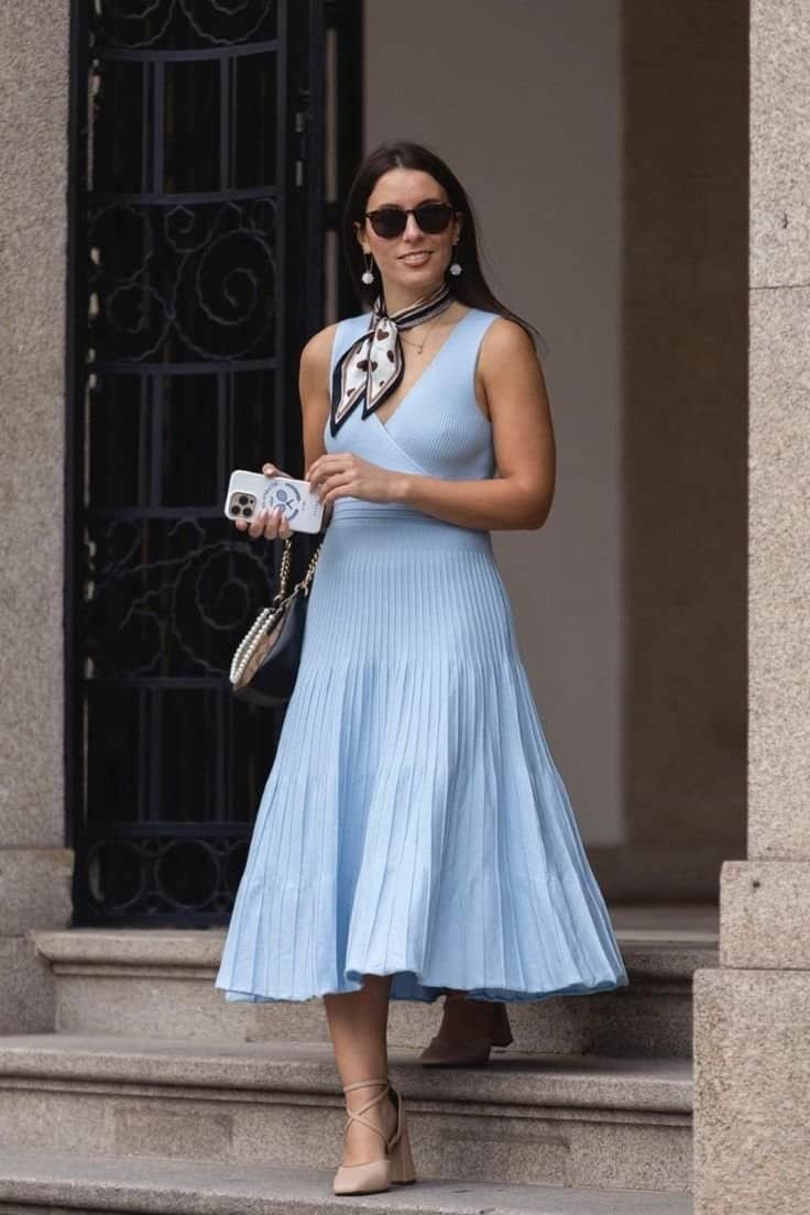 Elegant Light Blue Dress
