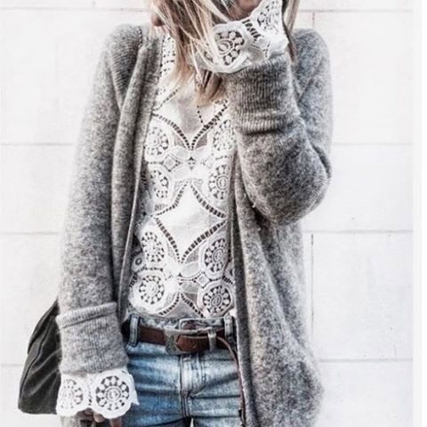 Casual Cardigan for Spring 2017 Women's Outfit Idea