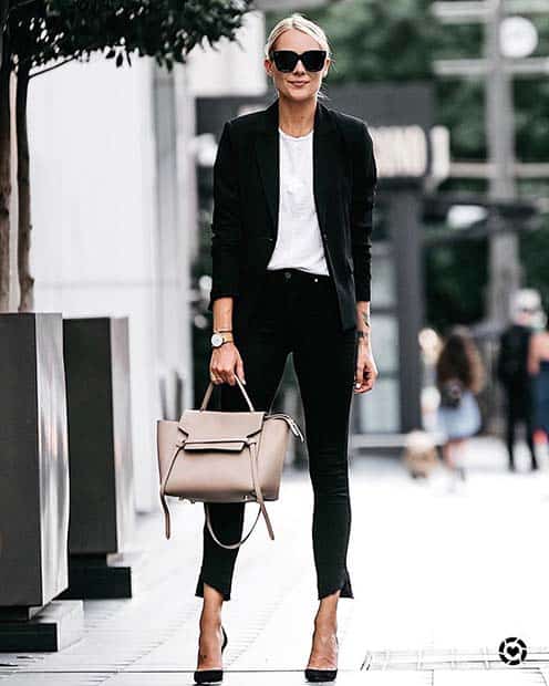 Chic Black and White Outfit Idea for Cute Fall 2017 Outfit Ideas