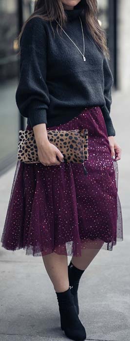 Festive Skirt and Sweater