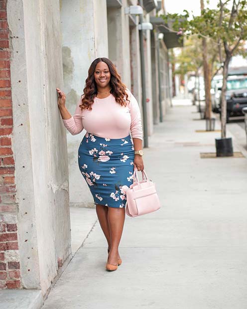 Floral Skirt Outfit Idea