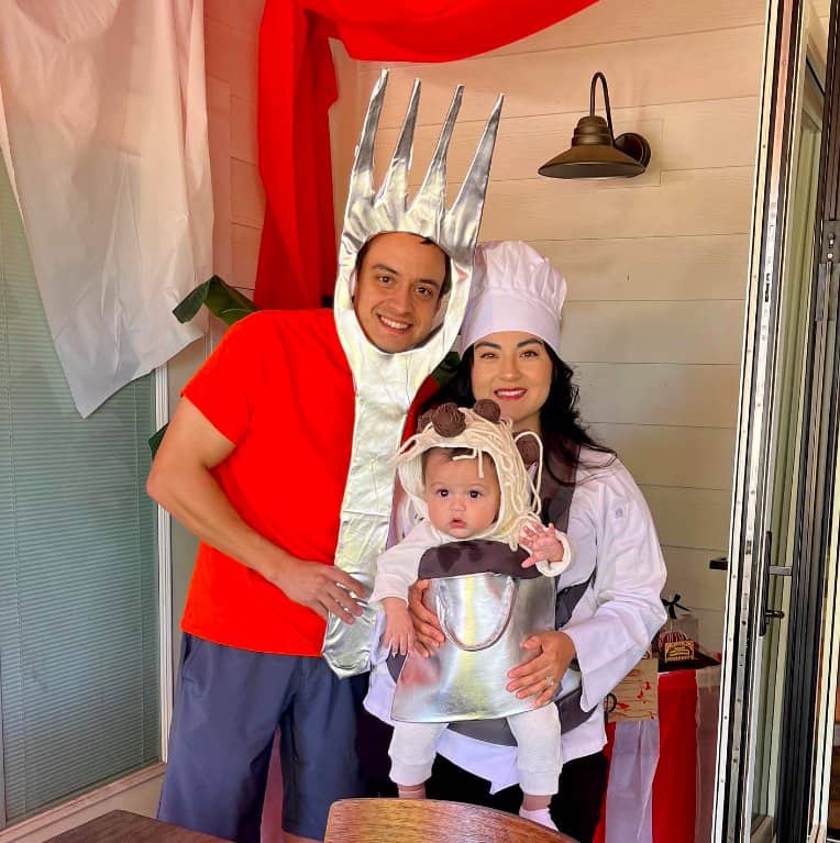 Fork, Chef, and Meatball Family Costume