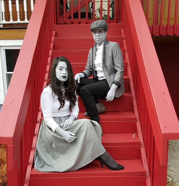 Monochromatic Halloween Costume for Couples
