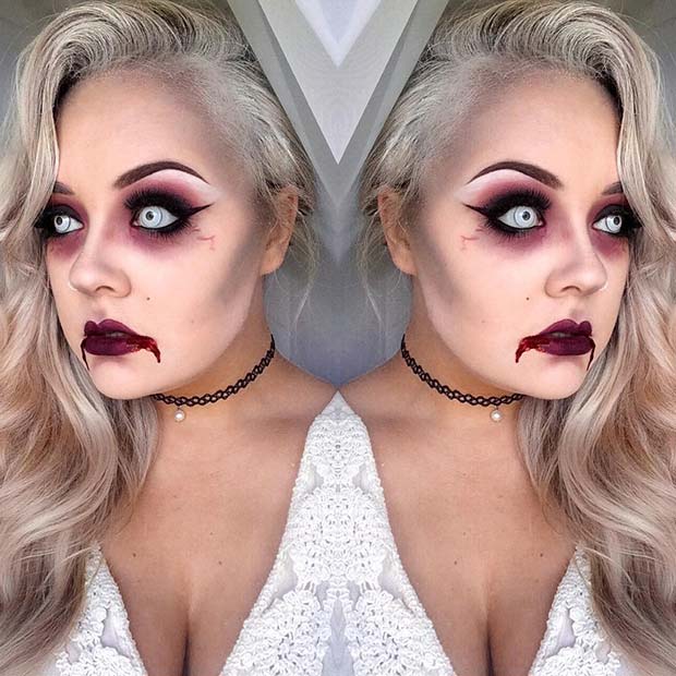 Glam and Scary Makeup for Halloween