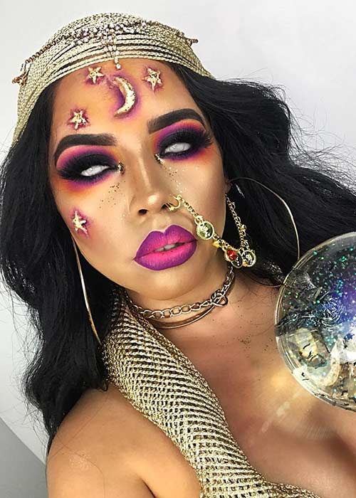 Glam Fortune Teller Makeup