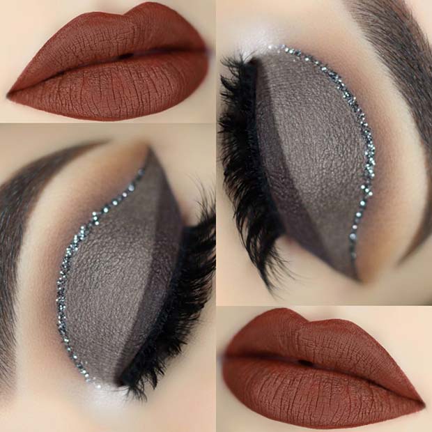 Glam Grey Prom Makeup
