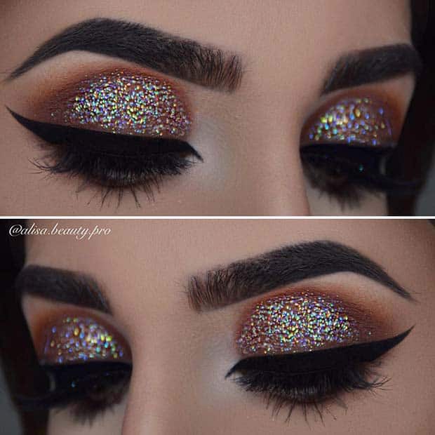 Glitzy Glitter Eyes for NYE