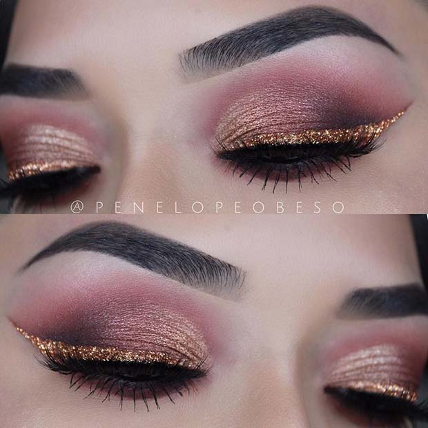 Gold Glitter Eye Liner